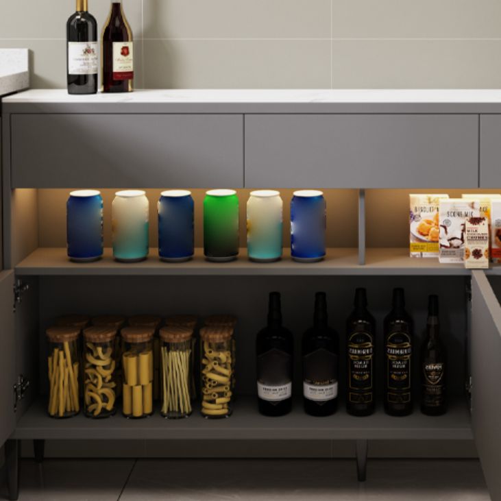 Mesa de piedra del gabinete del aparador contemporáneo con cajones