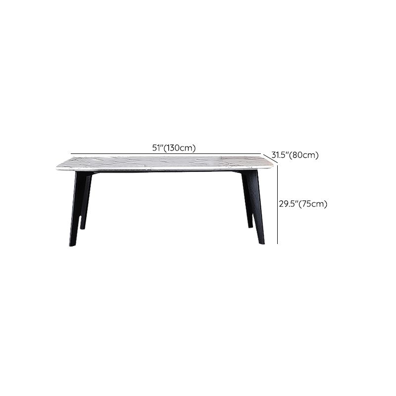 Witte en zwarte eetkamer keukentafel Rechthoekige eettafel