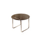 Ronde helderglazen cocktailtafel Moderne stalen sledesalontafel