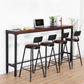 Industrial Backrest Armless Counter Stool Iron Cafe Bar Stool with Seat and Pedal