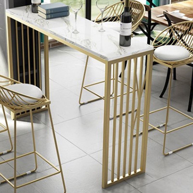 Industrial Bar Table Rectangle Sled Base Bar Height Pub Table for Home Clearhalo 'Bar Furniture' 'Bar Tables' 'bar_tables' 'furn' 'furn_bar_tables' 'Furniture' 'Kitchen & Dining Furniture' 1200x1200_04386bb3-f7e4-42cd-bd2d-10b774b84f29