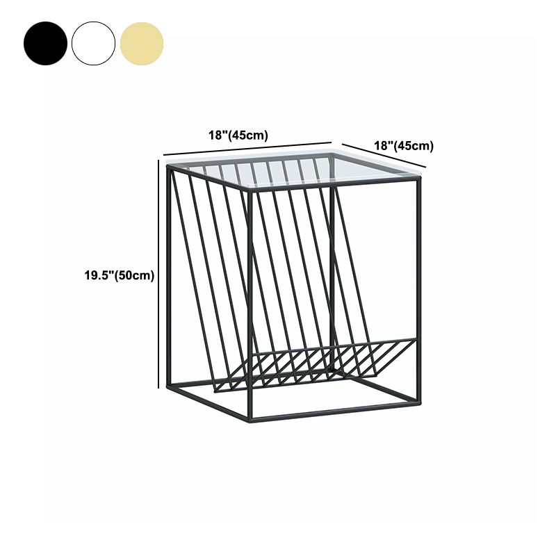 Modern Frame Coffee Table Glass Top Coffee Cocktail Table for Living Room Clearhalo 'Coffee & Accent Tables' 'Coffee Tables' 'coffee_tables' 'furn' 'furn_coffee_tables' 'Furniture' 'Living Room Furniture' 1200x1200_0438df92-afab-4592-a8f8-d5a67585386c