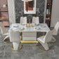 Luxury Sintered Stone Top Dining Table White Rectangle Table with Metal Pedestal Base Clearhalo ' dining_table' 'Dining Tables & Seating' 'Dining Tables' 'furn' 'furn_dining_table' 'Furniture' 'furniture_dining_table' 'Kitchen & Dining Furniture' 'kitchen&dining_furn' 'kitchen' 'kitchen_dining_table' 1200x1200_043914b5-d866-46e7-8707-7fb30d5f6fc0