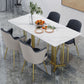 Sintered Stone Dining Table Traditional Luxury Table with Gold Frame for Home Clearhalo ' dining_table' 'Dining Tables & Seating' 'Dining Tables' 'furn' 'furn_dining_table' 'Furniture' 'furniture_dining_table' 'Kitchen & Dining Furniture' 'kitchen&dining_furn' 'kitchen' 'kitchen_dining_table' 1200x1200_043a28a4-9d05-4a74-a94c-bde7c9a5dfe6