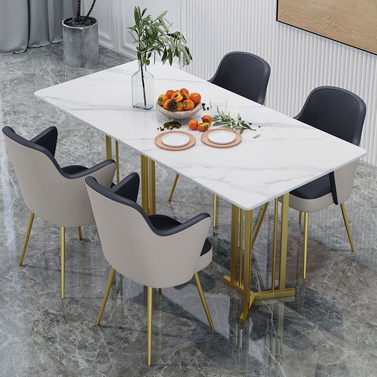 Sintered Stone Dining Table Traditional Luxury Table with Gold Frame for Home Clearhalo ' dining_table' 'Dining Tables & Seating' 'Dining Tables' 'furn' 'furn_dining_table' 'Furniture' 'furniture_dining_table' 'Kitchen & Dining Furniture' 'kitchen&dining_furn' 'kitchen' 'kitchen_dining_table' 1200x1200_043a28a4-9d05-4a74-a94c-bde7c9a5dfe6