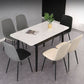 Modern Rectangle Dining Table Sintered Stone Dining Table with 4 Legs,47.2"L x 29.5"W x 29.5"H Clearhalo ' dining_table' 'Dining Tables & Seating' 'Dining Tables' 'furn' 'furn_dining_table' 'Furniture' 'furniture_dining_table' 'Kitchen & Dining Furniture' 'kitchen&dining_furn' 'kitchen' 'kitchen_dining_table' 1200x1200_043a93d3-2866-4452-b3dc-46c074fb6c38