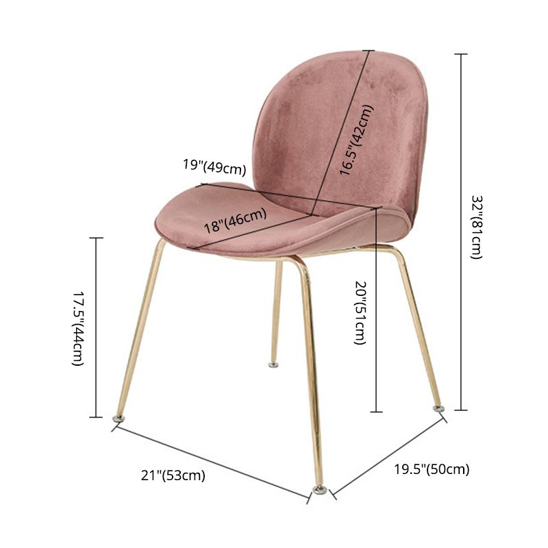 Scandinavian Style Metal Chairs Home Solid Back Armless Chairs for Kitchen Clearhalo ' kitchen&dining_furn' 'Dining Chairs' 'Dining Tables & Seating' 'dining_chair' 'Furniture' 'furniture_dining_chair' 'Kitchen & Dining Furniture' 'kitchen' 1200x1200_043b363b-6bfd-4fdf-8a11-ceb68914c96c