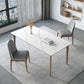 Medieval Modern 4 Legs Dining Table Stone Table for Dining Room Clearhalo 'Dining Tables & Seating' 'Dining Tables' 'dining_table' 'furn' 'furn_dining_table' 'Furniture' 'Kitchen & Dining Furniture' 1200x1200_043c6784-d7ff-4ab7-a067-6b55ab3849bf