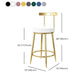 Glam Style Bar-stool Metal Legs Round Seat Barstool with Footrest for Kitchen Clearhalo 'Bar Furniture' 'Bar Stools' 'bar_stools' 'furn' 'furn_bar_stools' 'furniture_bar_stools' 'Kitchen & Dining Furniture' 'kitchen&dining_furn' 'kitchen' 'kitchen_furn' Furniture' 1200x1200_043c6cfc-f086-492c-a821-3e92cf33b4a5