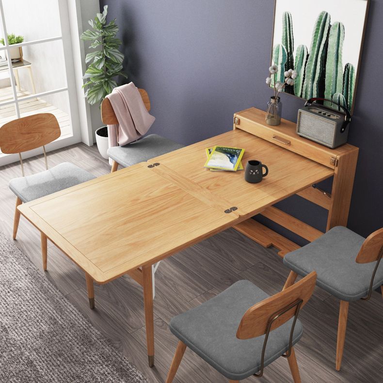 60'' Foldable Ash Wood Dining Table Medieval Modern Rectangle Table with 3 Legs Clearhalo ' dining_table' 'Dining Tables & Seating' 'Dining Tables' 'furn' 'furn_dining_table' 'Furniture' 'furniture_dining_table' 'Kitchen & Dining Furniture' 'kitchen&dining_furn' 'kitchen' 'kitchen_dining_table' 1200x1200_043cb26e-de2b-4eda-a6b9-4ab89a4f6e29