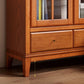 Minimalistic Rectangle Storage Cabinet Solid Wood Accent Cabinet