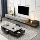 Pedestal Base Coffee Table with 3 Storage Drawers and Shelf in Grey Clearhalo 'Coffee & Accent Tables' 'Coffee Tables' 'coffee_tables' 'furn' 'furn_coffee_tables' 'Furniture' 'Living Room Furniture' 1200x1200_043f1f05-7418-4bee-9886-2b959ea6193e