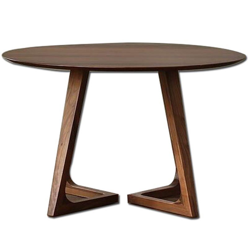 Contemporary Style Round Solid Wood Table Sled Base Dining Table for Home Clearhalo ' dining_table' 'Dining Tables & Seating' 'Dining Tables' 'furn' 'furn_dining_table' 'Furniture' 'furniture_dining_table' 'Kitchen & Dining Furniture' 'kitchen&dining_furn' 'kitchen' 'kitchen_dining_table' 1200x1200_043f6bad-5f88-4dfb-a953-a6988cabcfae
