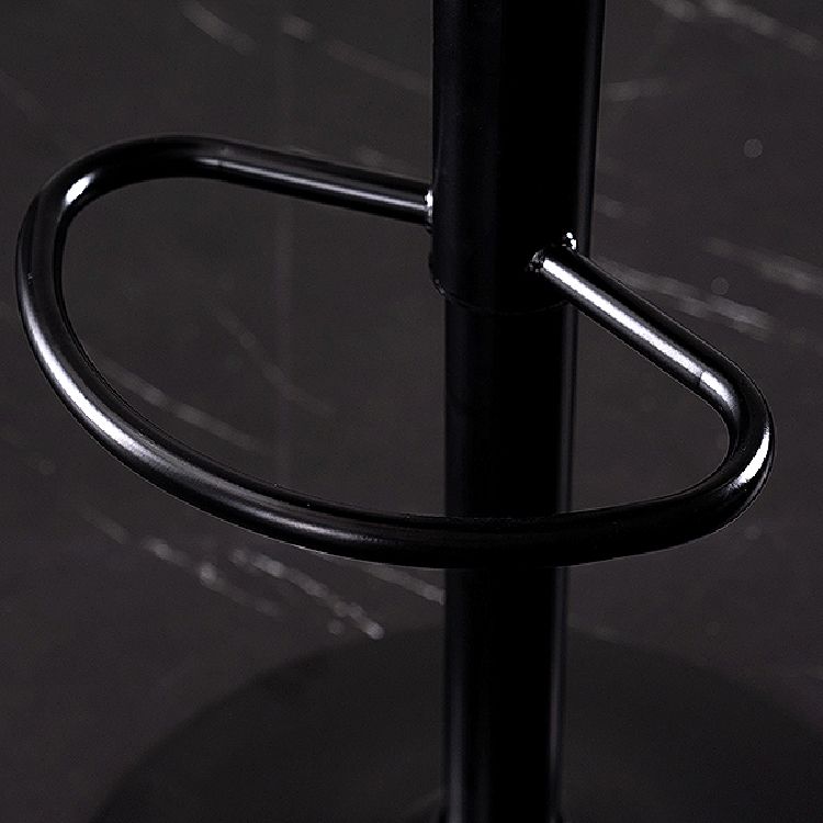 Sedile in pelle rotante sgabello da bar per piedistallo nero in pelle per sala da pranzo