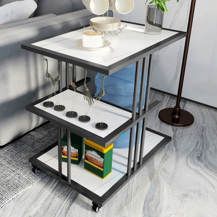 24.41" Tall Contemporary Style Side End Table Storage End Table