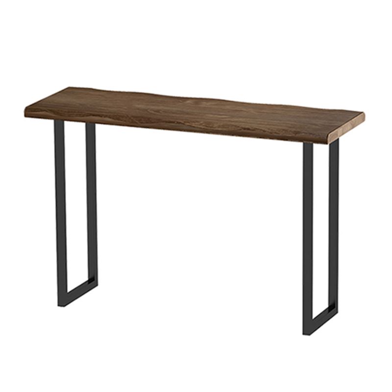 Modern Style Wood 1/2/3 Pieces Bar Table Set Rectangle Bar Table with Metal Legs Clearhalo 'Bar Furniture' 'furn' 'furn_home_bar_bar_sets' 'Furniture' 'Home Bars & Bar Sets' 'home_bar_bar_sets' 'Kitchen & Dining Furniture' 1200x1200_04400f94-8236-4ca6-ad4f-d0f08abe2d3d