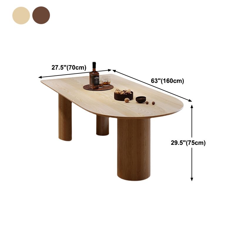 Free Form Dining Table Pinewood Solid Wood Table Contemporary with 3 Legs Clearhalo ' dining_table' 'Dining Tables & Seating' 'Dining Tables' 'furn' 'furn_dining_table' 'Furniture' 'furniture_dining_table' 'Kitchen & Dining Furniture' 'kitchen&dining_furn' 'kitchen' 'kitchen_dining_table' 1200x1200_04404b60-a575-42c8-8e8e-1889011e2f4c