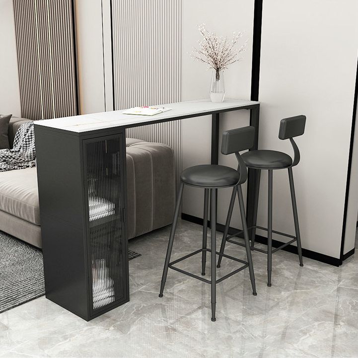Contemporary Style Bar Counter Table Sintered Stone Table for Kitchen Clearhalo 'Bar Furniture' 'Bar Tables' 'bar_tables' 'furn' 'furn_bar_tables' 'Furniture' 'Kitchen & Dining Furniture' 1200x1200_04408e2f-017c-47b8-9de0-12df7ee269fa