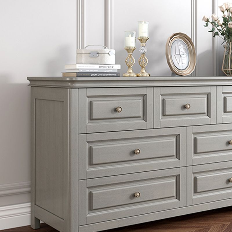 Contemporary Rubberwood Storage Cabinet with Drawers in Gray Clearhalo 'Cabinets & Chests' 'cabinets_chests' 'furn' 'furn_cabinets_chests' 'Furniture' 'Living Room Furniture' 1200x1200_0442e3ae-787f-49fa-b035-13cd5ae5a69b