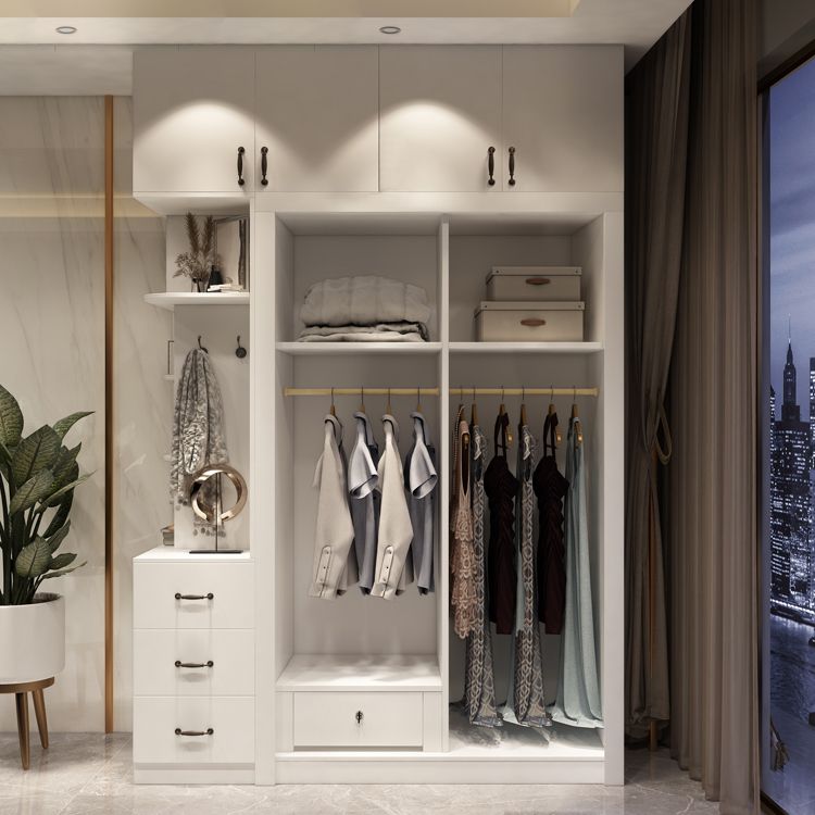 Zeitgenössischer Schrank mit Schiebetürentechnik Holz Beige Aufbewahrungsschrank