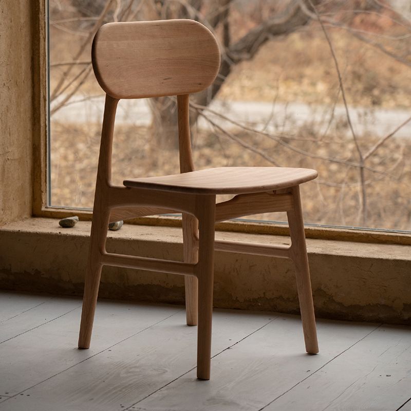 Moderne armlose Esstühle massives Holz offener Esszimmer für Esszimmer