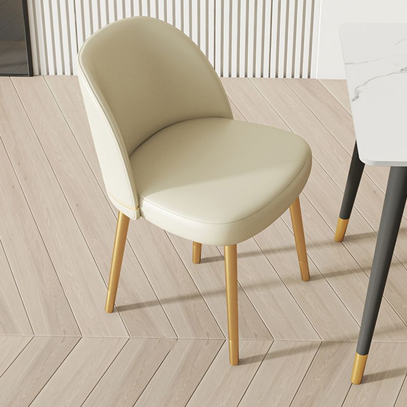 Glamlose esslose Esstühle Kunstleder Haus Essneitenstuhl