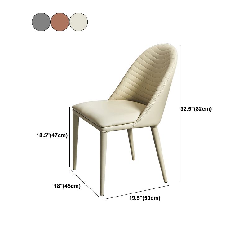 Contemporary Armless Dining Chairs Upholstered Dining Side Chair