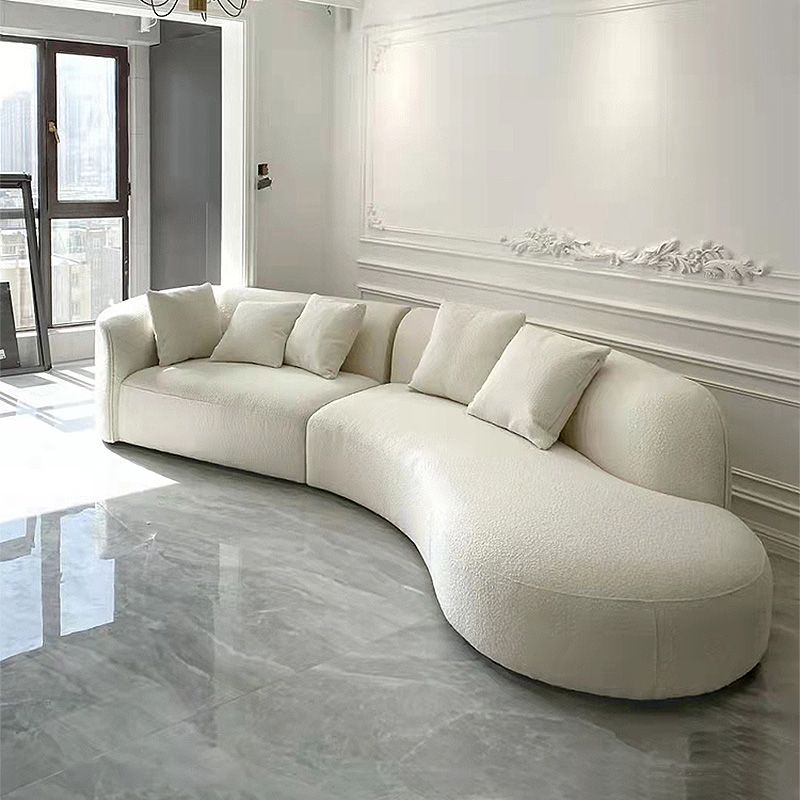 29.5"H Wool One Arm Sectionals Tight Back Scandinavian Sectionals Clearhalo 'furn' 'furn_sectionals' 'Furniture' 'Living Room Furniture' 'Sectionals' 1200x1200_04485fae-c74a-4c59-b889-4a27de82a7c5