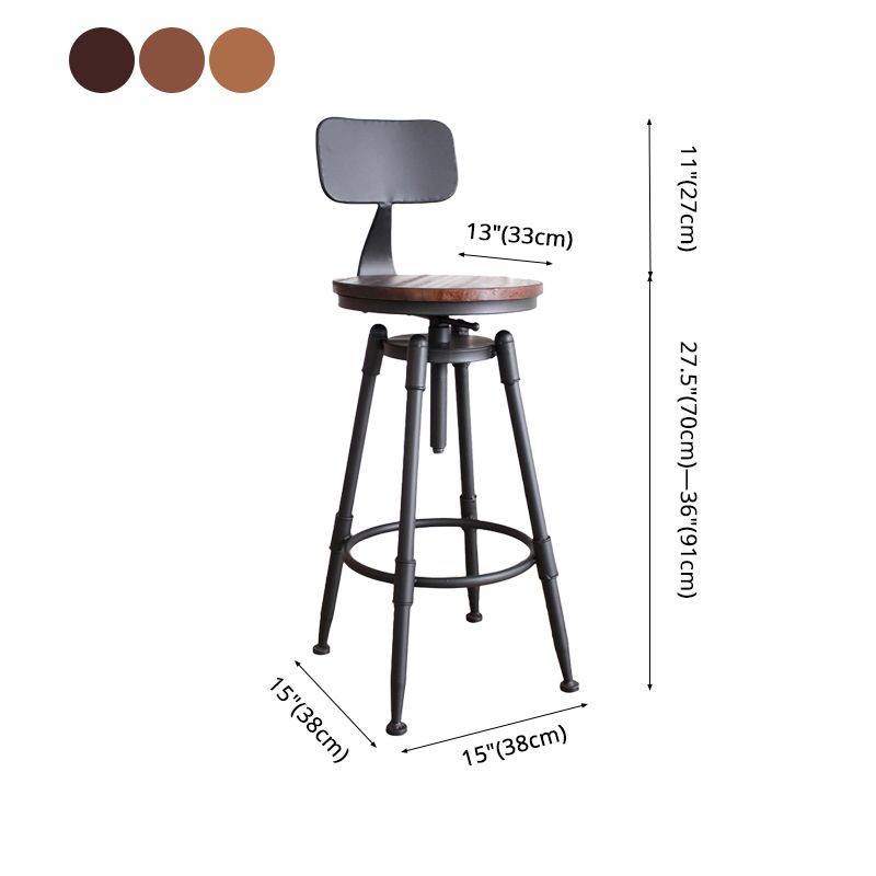 Rotating Barstool Industrial Style 4 Feet Bar Stool for Dining Room Set of 3 Clearhalo 'Bar Furniture' 'Bar Stools' 'bar_stools' 'furniture_bar_stools' 'Kitchen & Dining Furniture' 'kitchen&dining_furn' 'kitchen' 'kitchen_furn' Furniture' 1200x1200_0448b872-e3ea-45e2-b46f-5471bd0c862b