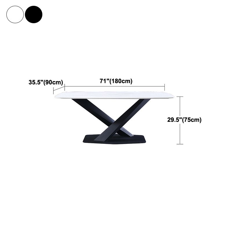 Traditional Luxury Rectangle Dining Table Sintered Stone Table with Pedestal Base Clearhalo ' dining_table' 'Dining Tables & Seating' 'Dining Tables' 'furn' 'furn_dining_table' 'Furniture' 'furniture_dining_table' 'Kitchen & Dining Furniture' 'kitchen&dining_furn' 'kitchen' 'kitchen_dining_table' 1200x1200_044bc028-cad2-434e-891b-2814bbfd7d73