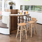 Modern Footrest Counter Chair Saddle Seat Solid Wood Bar Stool in Coffee Shop Clearhalo 'Bar Furniture' 'Bar Stools' 'bar_stools' 'furn' 'furn_bar_stools' 'Furniture' 'Kitchen & Dining Furniture' 1200x1200_044c0fe0-0158-427c-a6cd-df03da063ae5