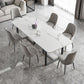 Sintered Stone White Dining Table Luxury Double Pedestal Table for Dining Room Clearhalo ' dining_table' 'Dining Tables & Seating' 'Dining Tables' 'furn' 'furn_dining_table' 'Furniture' 'furniture_dining_table' 'Kitchen & Dining Furniture' 'kitchen&dining_furn' 'kitchen' 'kitchen_dining_table' 1200x1200_044c3451-566b-4fd8-ba52-04db0ea88ea2