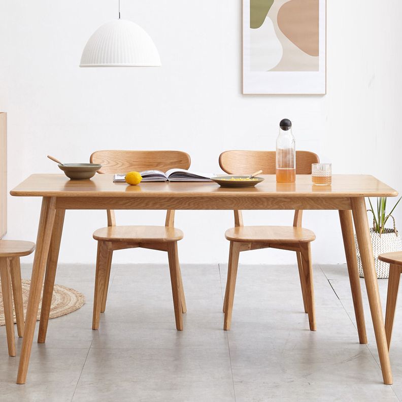 Simple Rectangle 4 Legs Home Furniture Solid Wood Dining Table for Dining Room Clearhalo ' dining_table' 'Dining Tables & Seating' 'Dining Tables' 'furn' 'furn_dining_table' 'Furniture' 'furniture_dining_table' 'Kitchen & Dining Furniture' 'kitchen&dining_furn' 'kitchen' 'kitchen_dining_table' 1200x1200_044c6b0b-1a43-481f-97a5-7df73d96221a