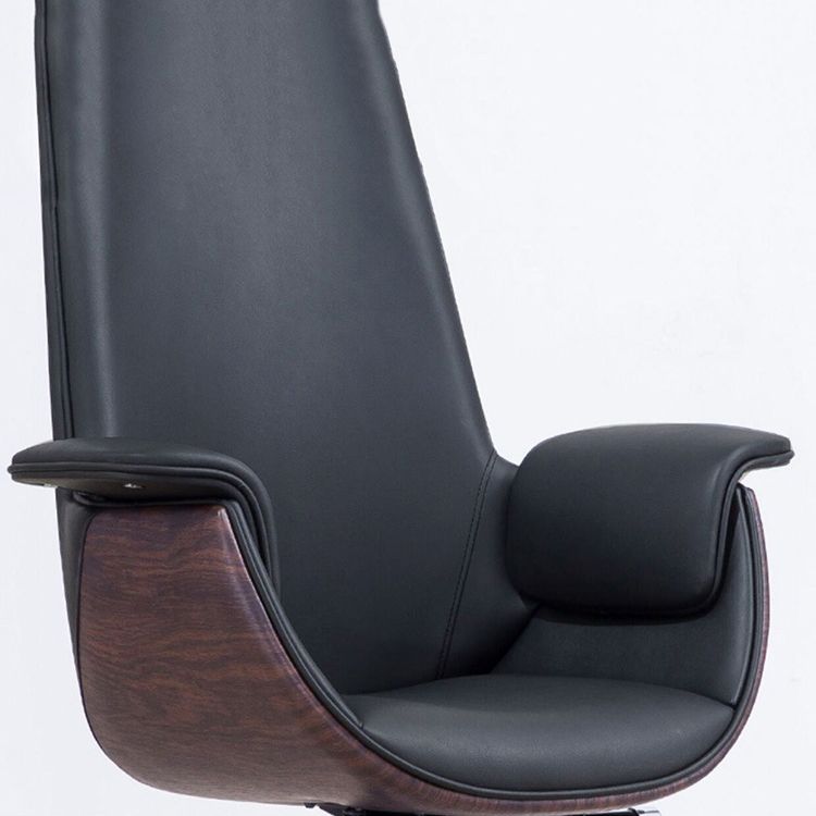 パッド入りのアームズデスクチェアモダンな悲惨なフェイクレザー人間工学に基づいたオフィスチェア