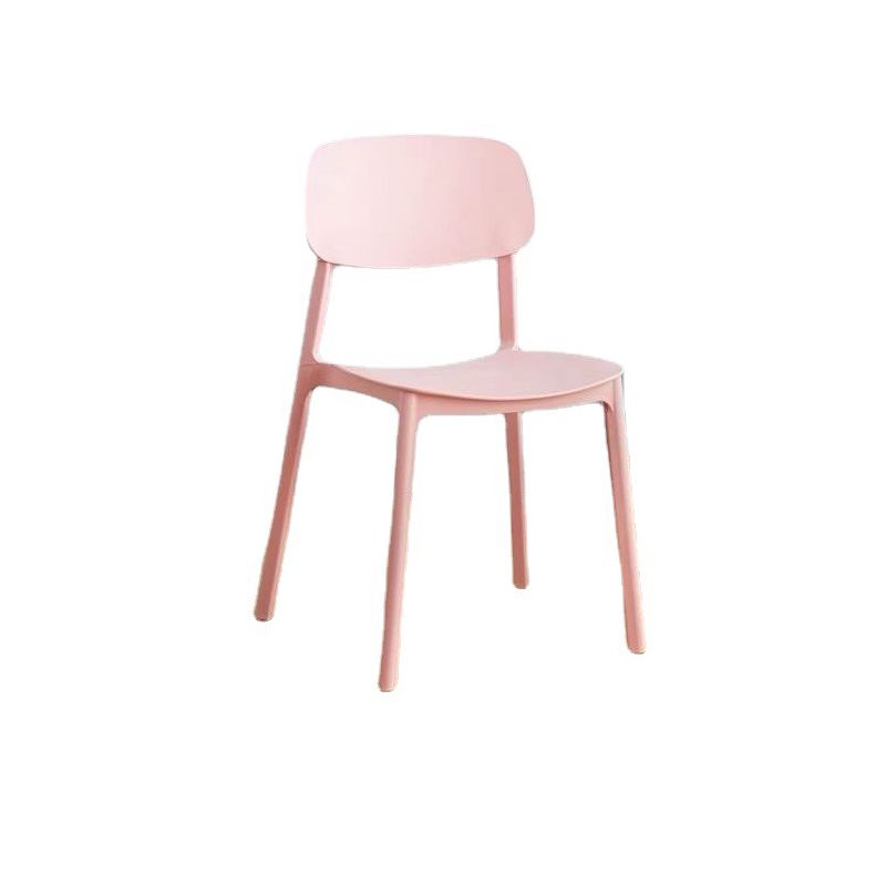 Indoor Plastic Dining Armless Chair Kitchen Open Back Side Chair