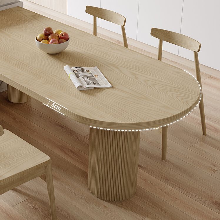 Modern Style Dining Table Brown Solid Wood Dining Table for Kitchen Clearhalo 'Dining Tables & Seating' 'Dining Tables' 'dining_table' 'furn' 'furn_dining_table' 'Furniture' 'furniture_dining_table' 'Kitchen & Dining Furniture' 'kitchen' 'kitchen_dining_table' 1200x1200_044e68c2-cb57-4a1e-8dad-9928fa78582e