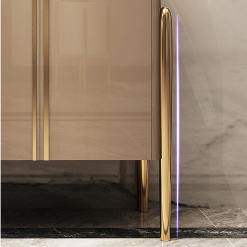 Cabinets Glam Dining Buffet Mirrored Buffet Sideboard with 4-Door Clearhalo 'buffet_sideboard' 'Buffets & Sideboards' 'furn' 'furn_buffet_sideboard' 'Furniture' 'Kitchen & Dining Furniture' 1200x1200_044eb79c-ec4f-4925-9b19-5542dda97e99