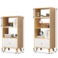 Contemporary Standard Book Shelf Engineered Wood Open Bookcase