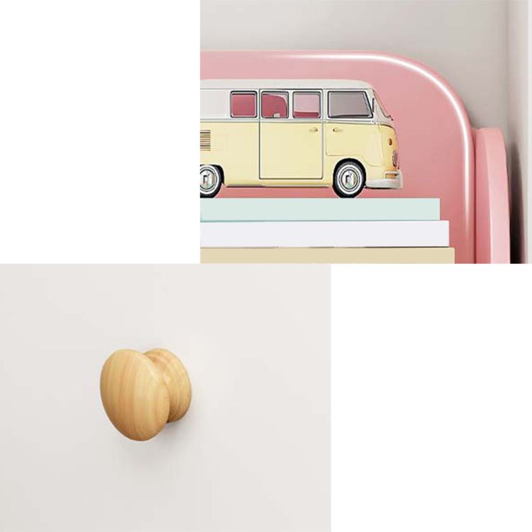 Modern Rectangle Bookcase Wooden Closed Back Bookshelf with Shelves