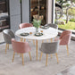 Scandinavian Sintered Stone Top Dining Set Round Table Dining Furniture with Drop Leaf Clearhalo 'Dining Room Sets' 'Dining Tables & Seating' 'dining_room_set' 'furn' 'furn_dining_room_set' 'Furniture' 'furniture_dining_room_set' 'Kitchen & Dining Furniture' 'kitchen&dining_furn' 'kitchen' 1200x1200_045261af-b4cf-4ee9-956a-912557d215a9