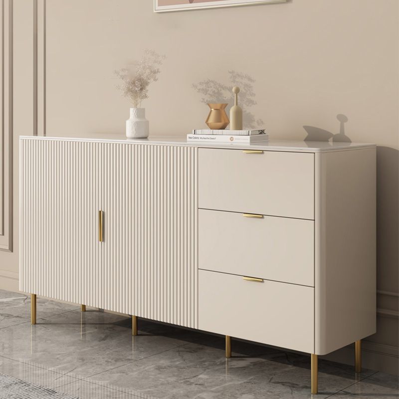 Sintemporagolo Sintelled Stoned Sideboard Cabinet Sideboard di archiviazione di lusso con cassetti e porte