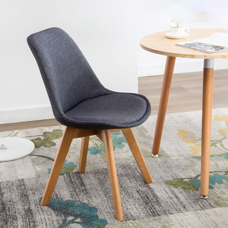 Fabric Scandinavian Conference Room Side Chair Matte Finish Parsons Dining Chair Clearhalo ' kitchen&dining_furn' 'Dining Chairs' 'Dining Tables & Seating' 'dining_chair' 'Furniture' 'furniture_dining_chair' 'Kitchen & Dining Furniture' 'kitchen' 1200x1200_04532138-7541-4213-bf3b-24eedf41cf0a