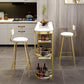 Glam Style 1/2/3 Pieces Bar Table Set Rectangle Stone Bar Table with Metal High Stools Clearhalo 'Bar Furniture' 'furn' 'furn_home_bar_bar_sets' 'Furniture' 'Home Bars & Bar Sets' 'home_bar_bar_sets' 'Kitchen & Dining Furniture' 1200x1200_04546aad-b657-42d3-9bd8-6e89e3df360a