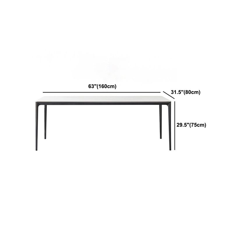 Contemporary Sintered Stone Table Rectangle Table Set 1/4/5/7 Pieces Dining Set Clearhalo 'Dining Room Sets' 'Dining Tables & Seating' 'dining_room_set' 'furn' 'furn_dining_room_set' 'Furniture' 'Kitchen & Dining Furniture' 1200x1200_0455a973-9d2f-4947-ba68-961c5afdd907