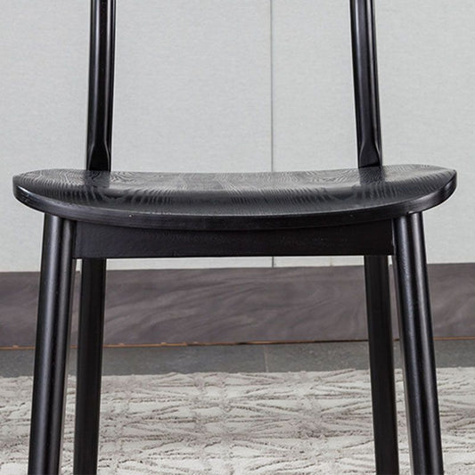Contemporary Style Chair Armless Open Back Chair with Wood Legs for Kitchen