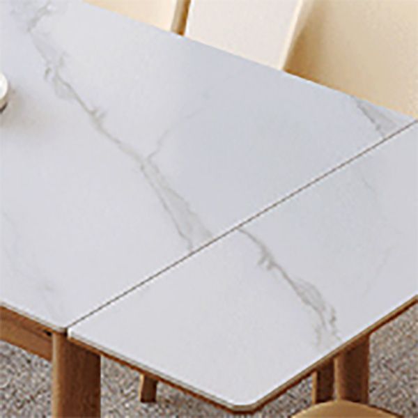 Tavolo da pranzo moderno in pietra rettangolare per la casa