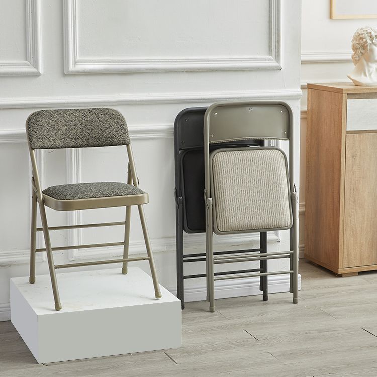 Contemporary Side Chair Home Metal Folding Open Back Armless Dining Side Chair Clearhalo ' kitchen&dining_furn' 'Dining Chairs' 'Dining Tables & Seating' 'dining_chair' 'furn' 'furn_dining_chair' 'Furniture' 'furniture_dining_chair' 'Kitchen & Dining Furniture' 'kitchen' 1200x1200_04574fa2-6cfa-4de9-8c28-73ebbba4d1cd