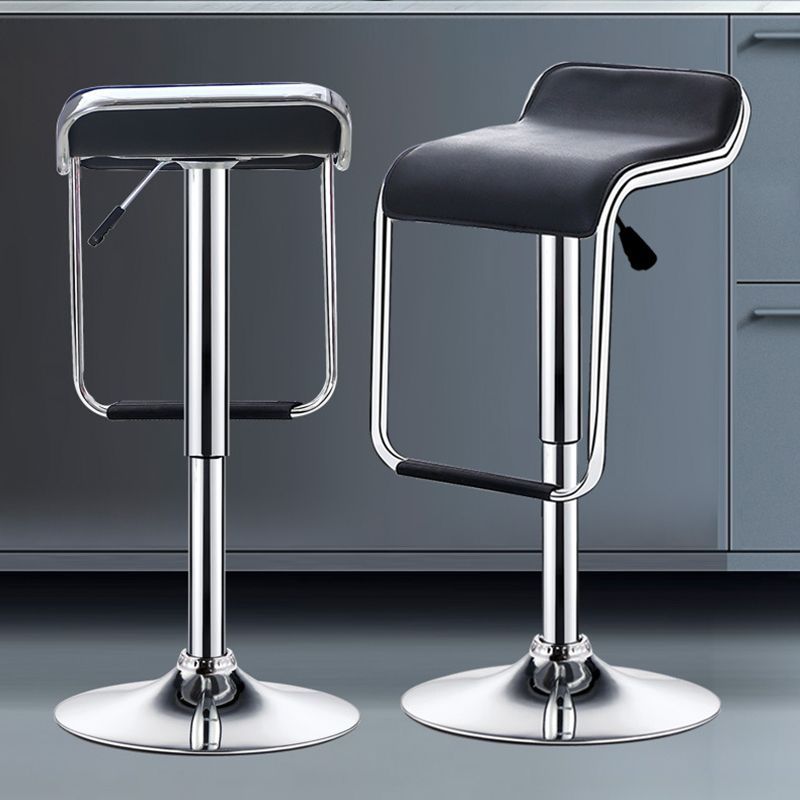 Industrial PU Leather Upholstered Barstool Adjustable Height Swivel Bar Stools Clearhalo 'Bar Furniture' 'Bar Stools' 'bar_stools' 'furn' 'furn_bar_stools' 'furniture_bar_stools' 'Kitchen & Dining Furniture' 'kitchen&dining_furn' 'kitchen' 'kitchen_furn' Furniture' 1200x1200_0457a7a8-8844-4152-b93d-251442d20799