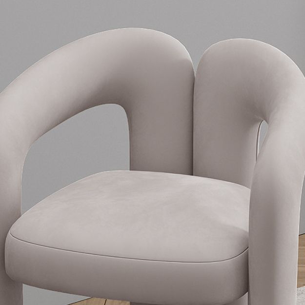 Matte Finish Open Dining Chair Designer Style Home Velvet Arm Chair Clearhalo 'Dining Chairs' 'Dining Tables & Seating' 'dining_chair' 'furn' 'furn_dining_chair' 'Furniture' 'Kitchen & Dining Furniture' 1200x1200_0457e247-581f-4c66-970d-a6e179b9b986