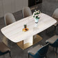 Modern Style Marble Table with White Table and Pedestal Base for Home Use Clearhalo 'Dining Room Sets' 'Dining Tables & Seating' 'dining_room_set' 'furn' 'furn_dining_room_set' 'Furniture' 'furniture_dining_room_set' 'Kitchen & Dining Furniture' 'kitchen&dining_furn' 'kitchen' 1200x1200_045b2f45-3a6e-4746-98fe-c2b1f8af0293